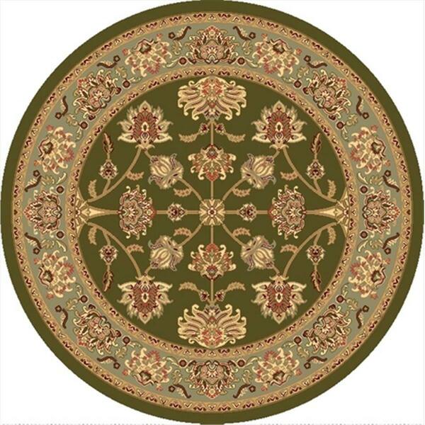 Rugs America 5 ft. 3 in. New Vision Kashan Moss Round Area Rug 21347